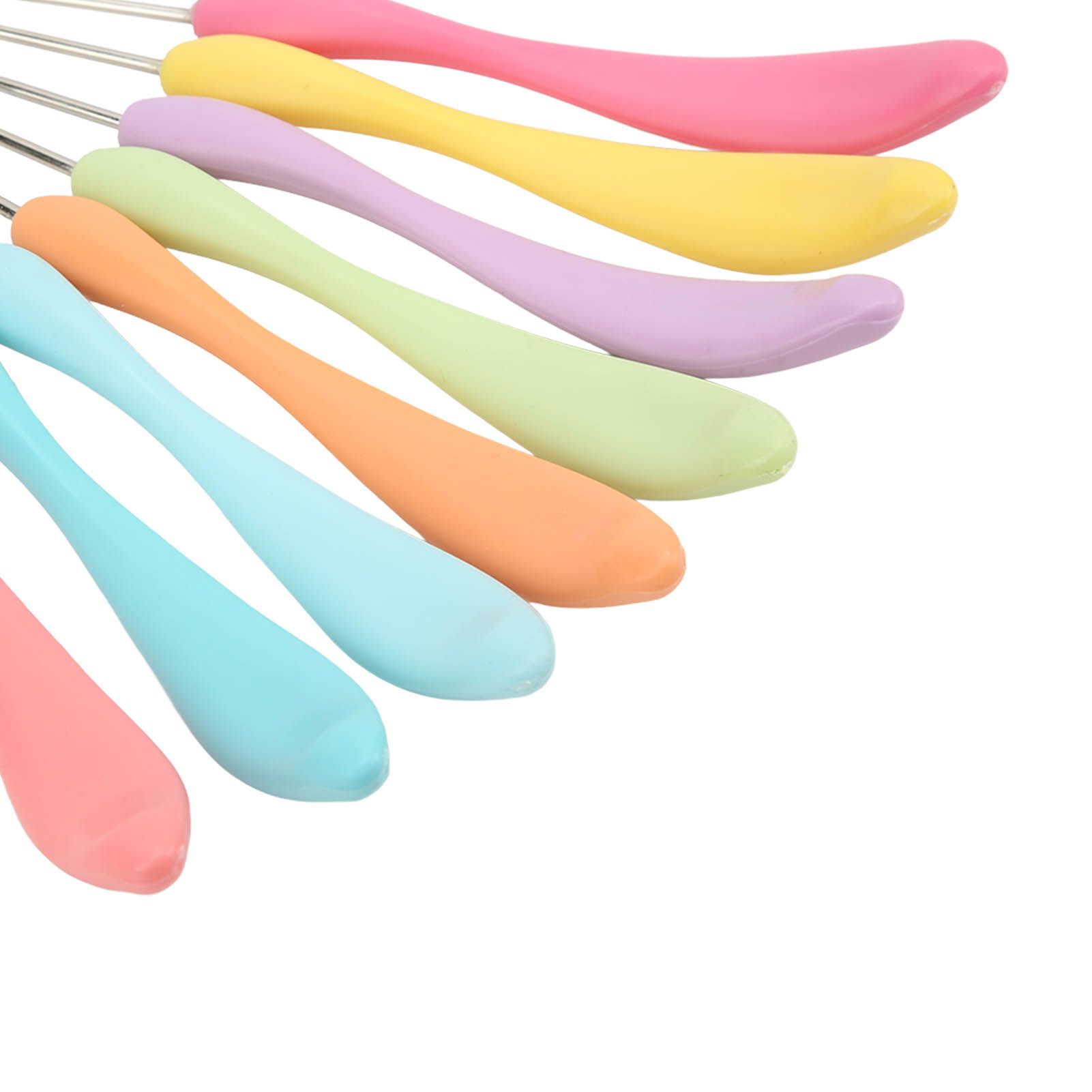 8pcs Crochet Hooks Ergonomic Design Iron Material Bend Handle Knitting Needles Set for Making Scarves Socks
