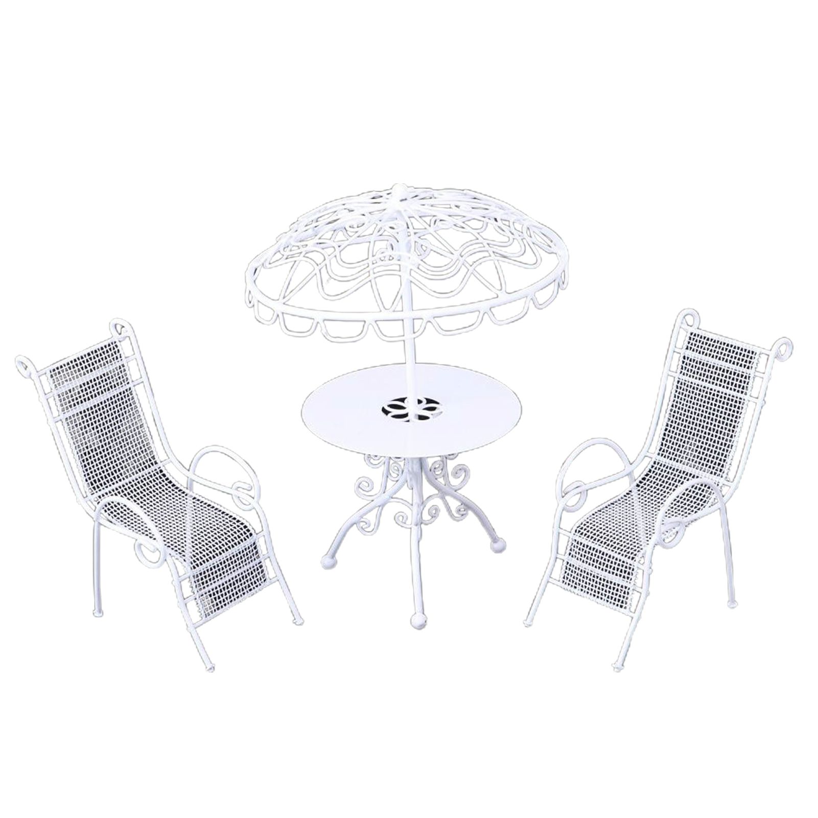 niature Iron le Chairs -like 1 Set Dollhouse Iron le Chairs