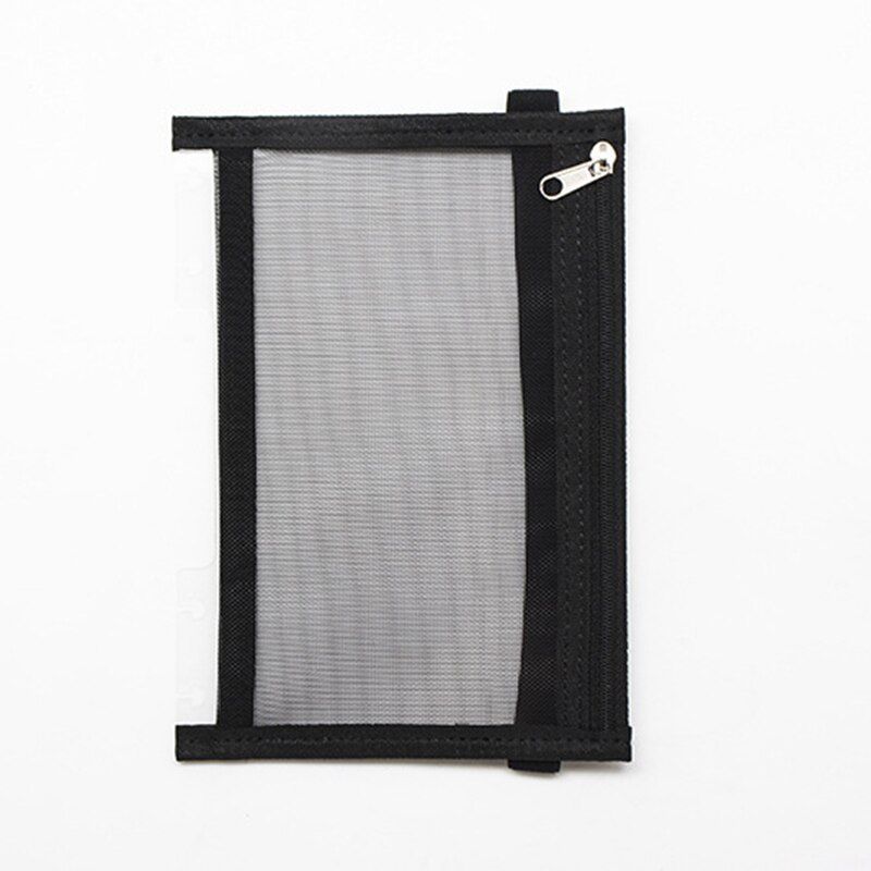 B6 Loose-leaf Notepad Storage Bag PP Material Cover Zipper Bag Notepad Storage Folders Binders File Folder Bag Document Bag(null)