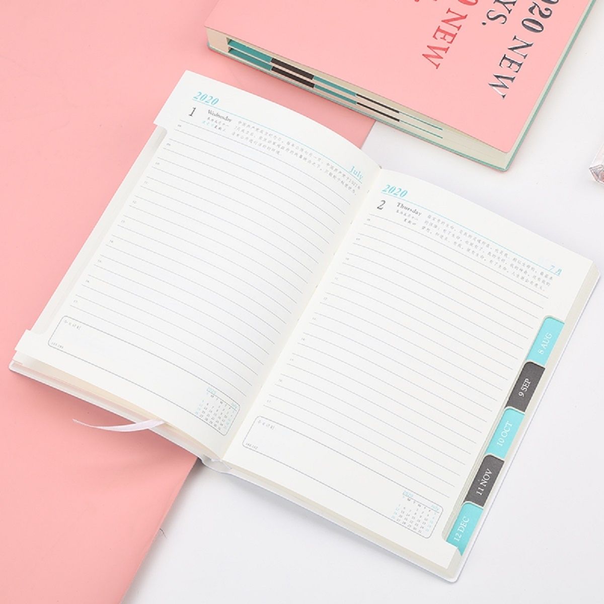 2020 Year Calendar Monthly Planner A5 Notebook Diary Leather Notepad Business Office Stationery Gifts