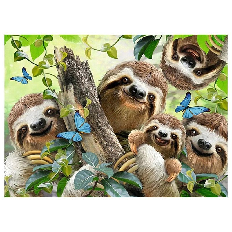 Full Drill 5D DIY Diamond Painting Lovely Sloth Cross Stitch Embroidery Art Home Decor