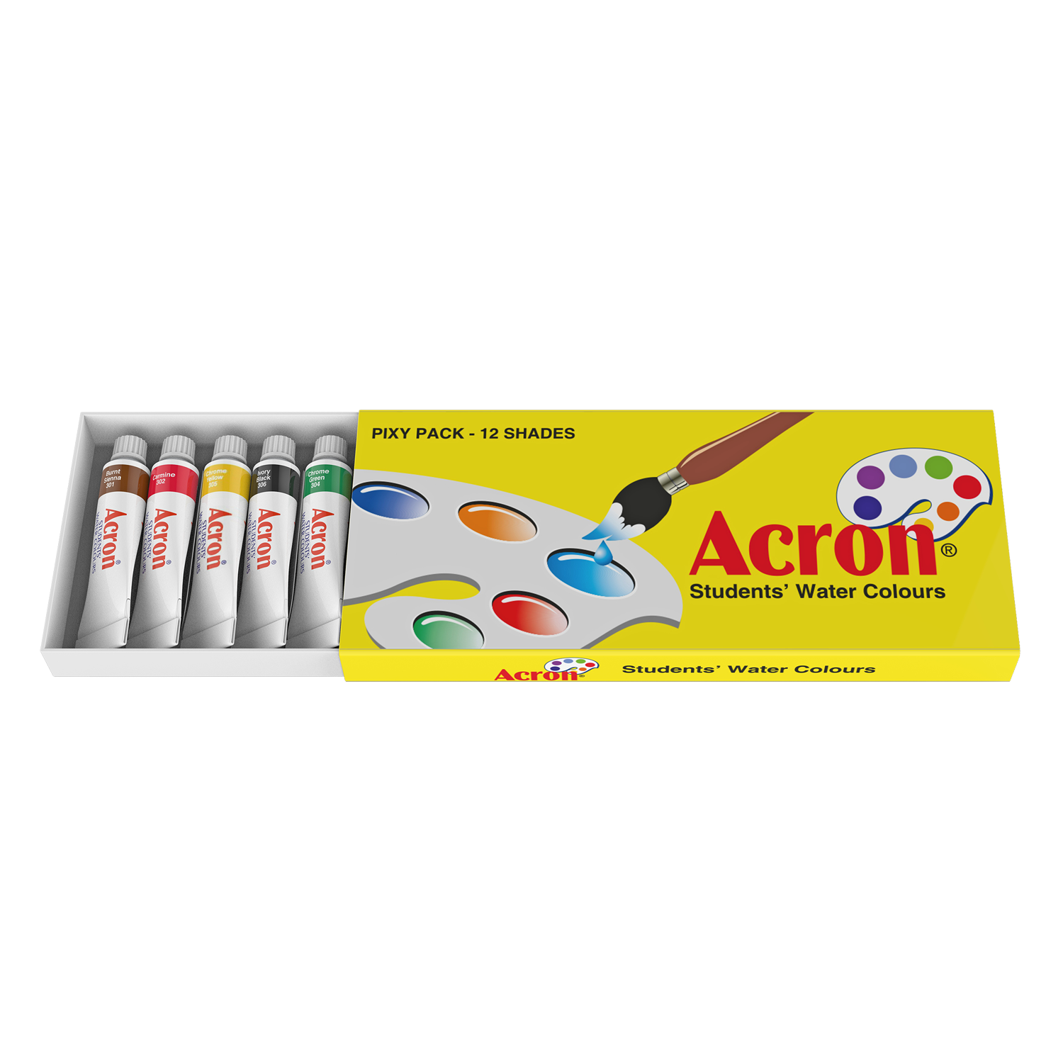 Acron Students Water Colour Pixy Pack 12x5 ml Tubes