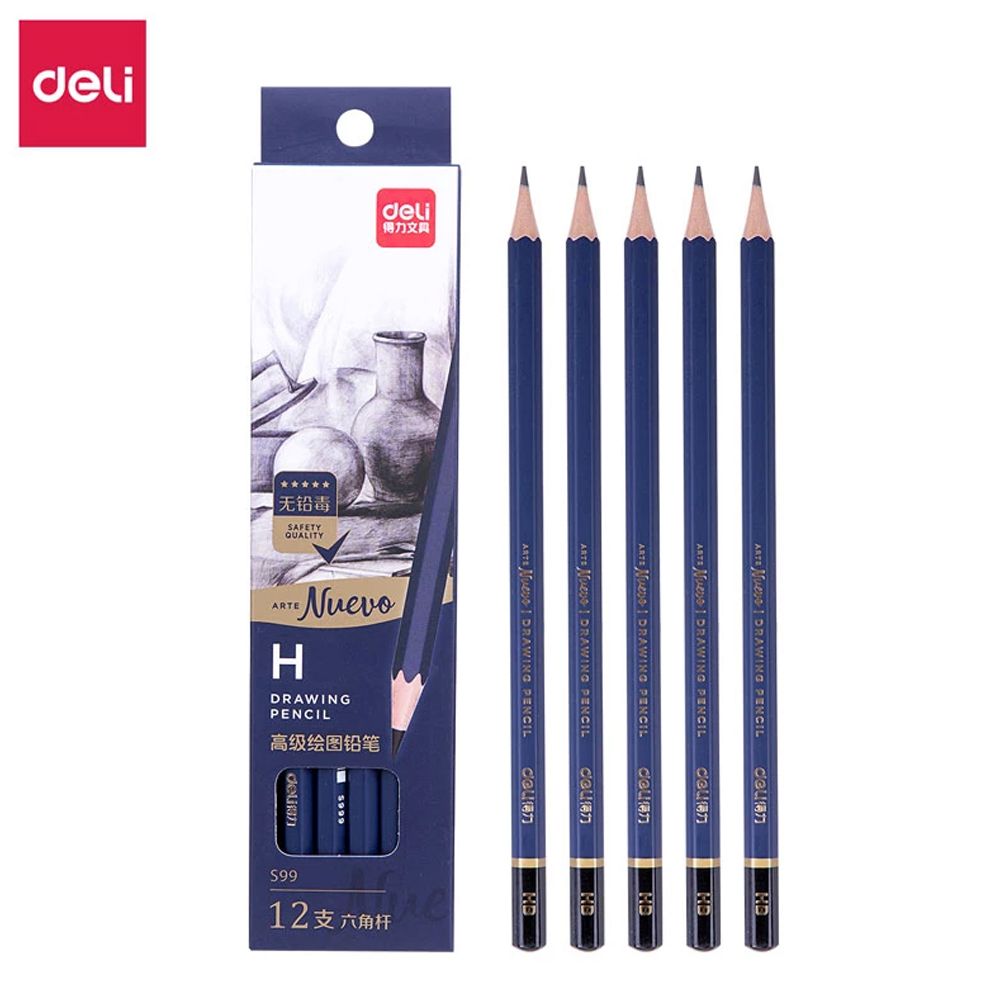 Deli Sketching H Pencil 12pcs- ES999H