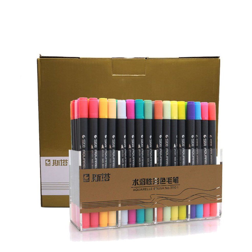 single random Water-Based Marker Soft Head Double Head Watercolor Paint Pen Color Pen