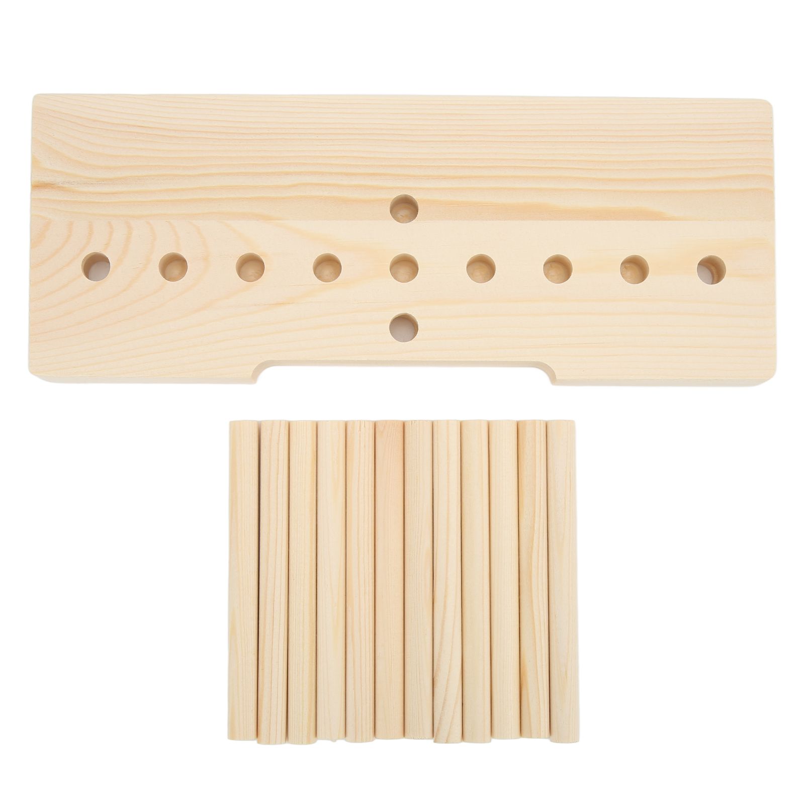 Himeng La Bow Maker Multi Size Adjustable Design Wooden Making Kit with Board Sticks for DIY Crafts