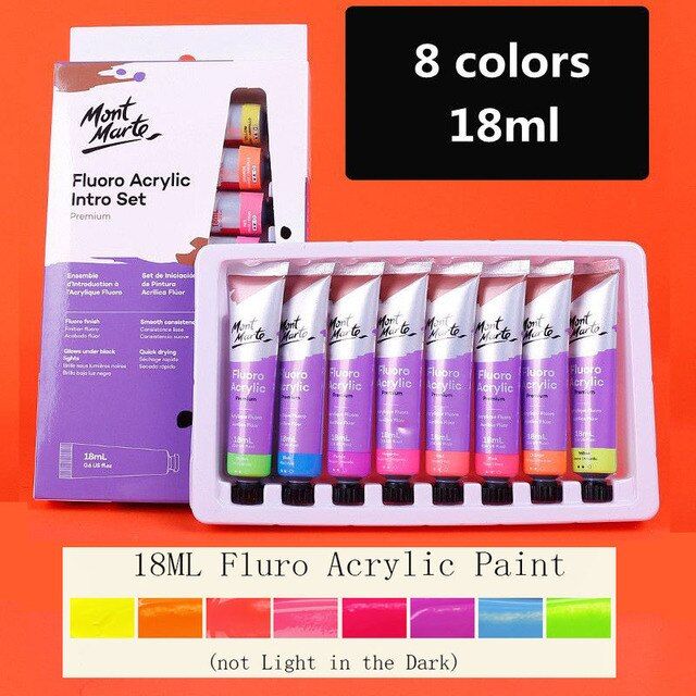 Mont Marte Acrylic Paint Set - Fluorescent