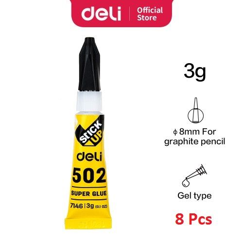Deli Super Glue - 3 gm (8 pcs)
