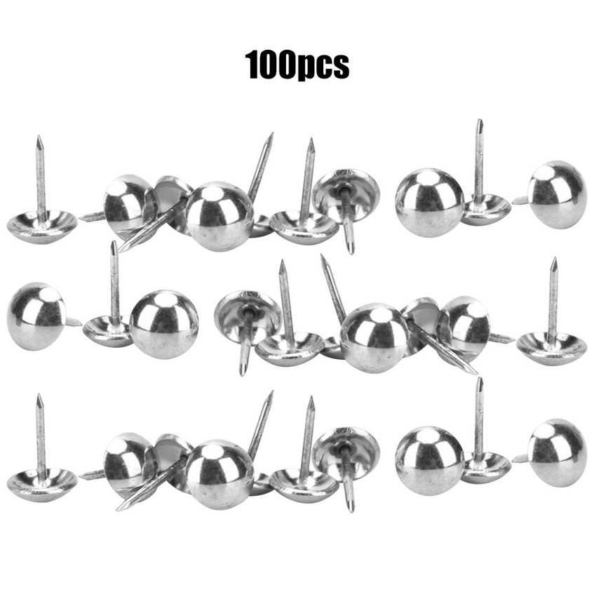 Art Supplies 100Pcs Upholstery Nail Antique Brass Iron Furniture Decorative Drawing Pin Accessories 11x17mm