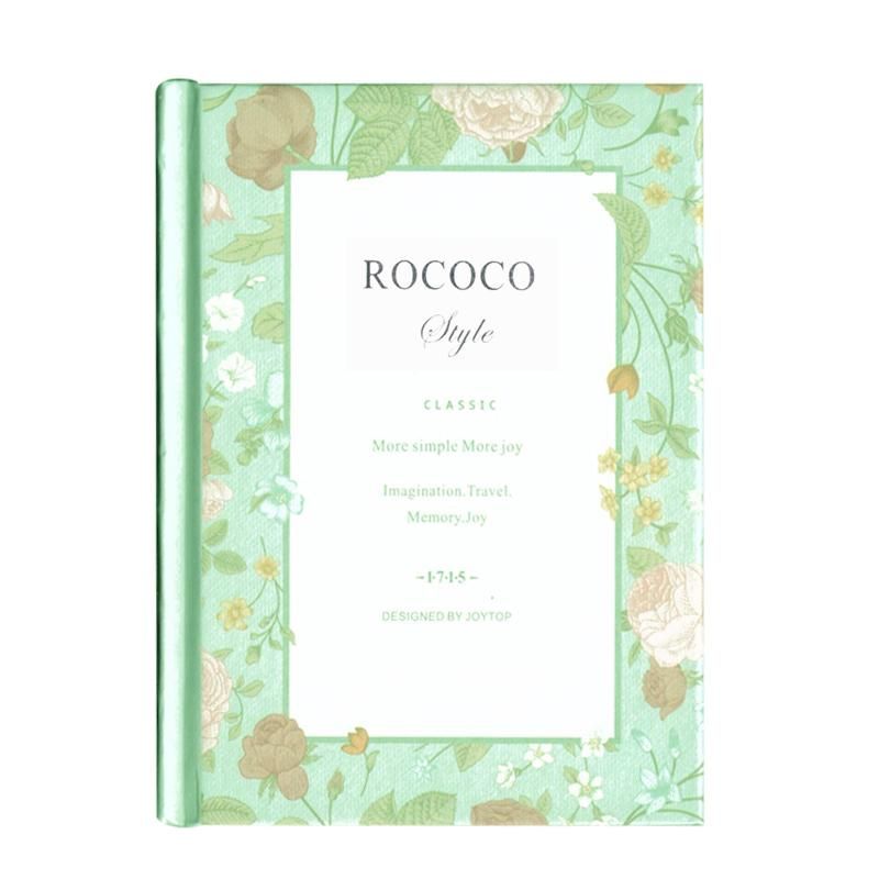 Korean Rococo Flower Floral Kawaii Vintage Travel Diary HardCover Blank Planner Luxury Journal School Notebook Agenda Notepad A6