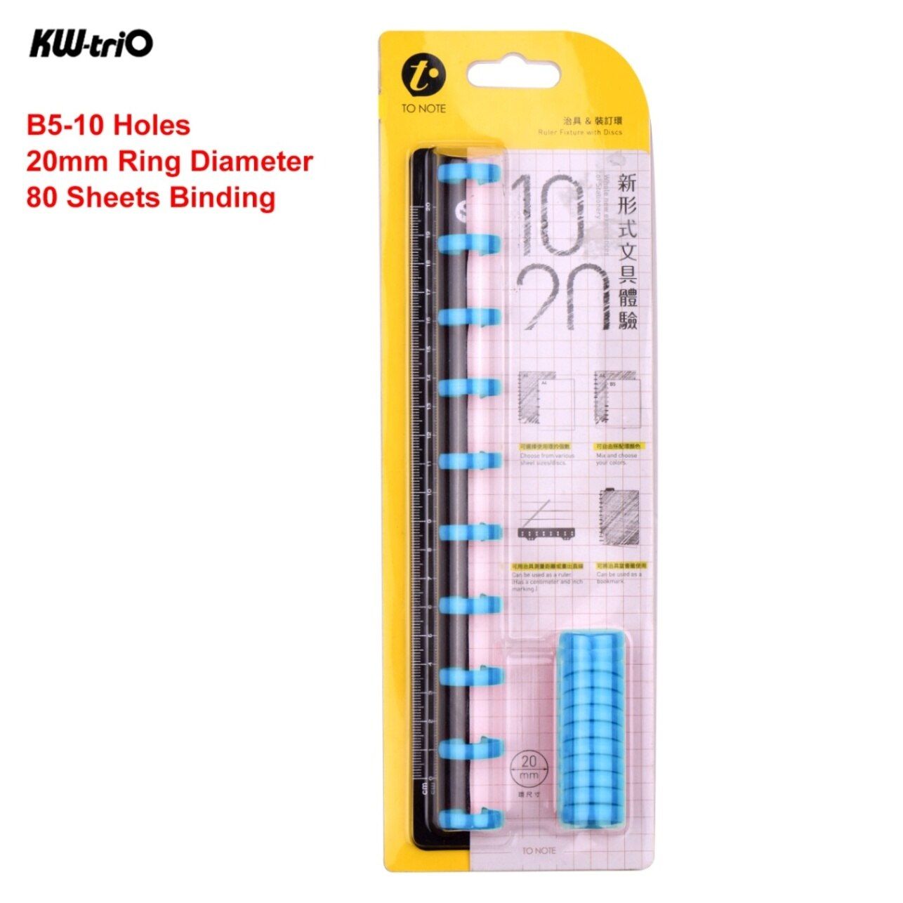 KW-trio Disc Binding Ring 25mm/20mm Ring Diameter Fixture Accessories DIY T Mushroom Hole Loose Leaf Notebook Notepad Binder