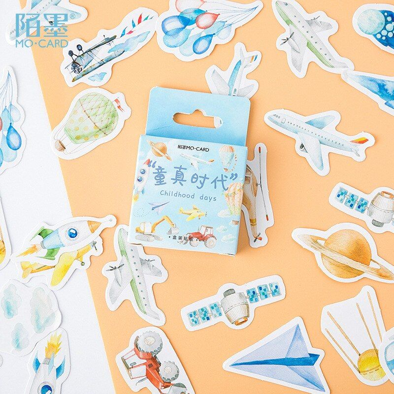 Blue Style Notebook Creative sticker Hardcover Notepad Sticky Notes Kawaii Stationery Diary Office School Supplies