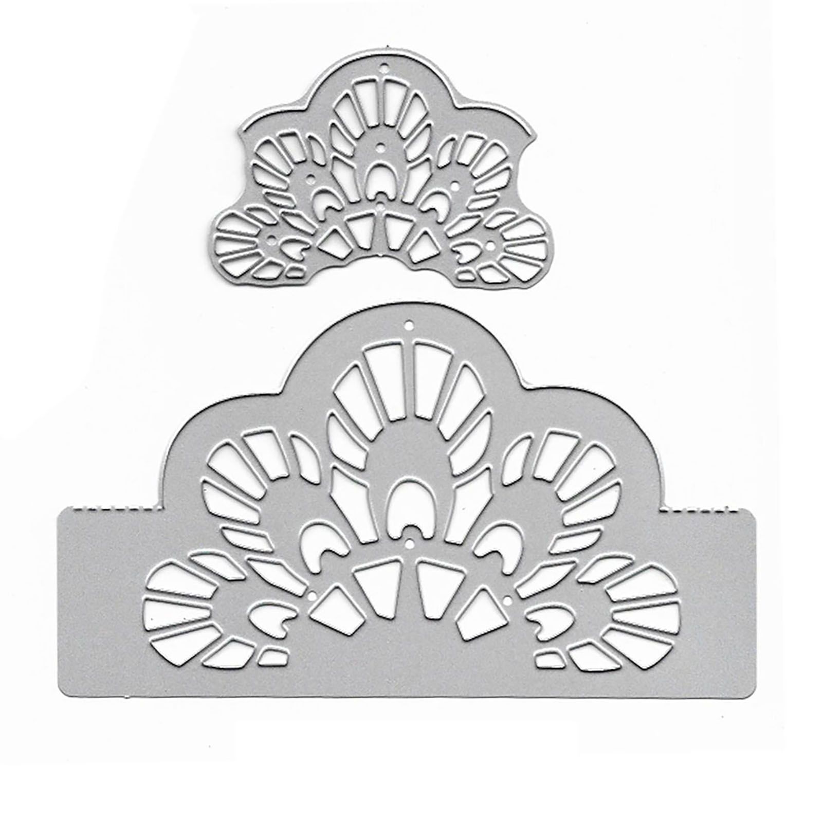 2Pcs Hollow Flower Design Embossing Cutting Die DIY Invitation Card Making Tool
