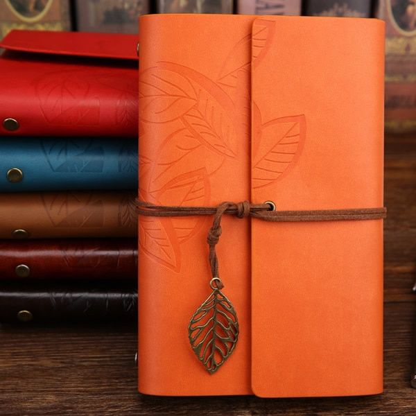 Vintage Notebook Diary Notepad PU Leather Spiral Literature Note Book Paper Replaceable Journal Planners School Stationery Gift