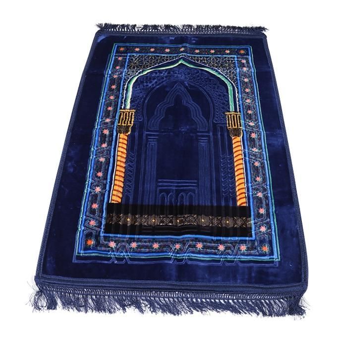 Navy Blue Velvet Jaynamaz