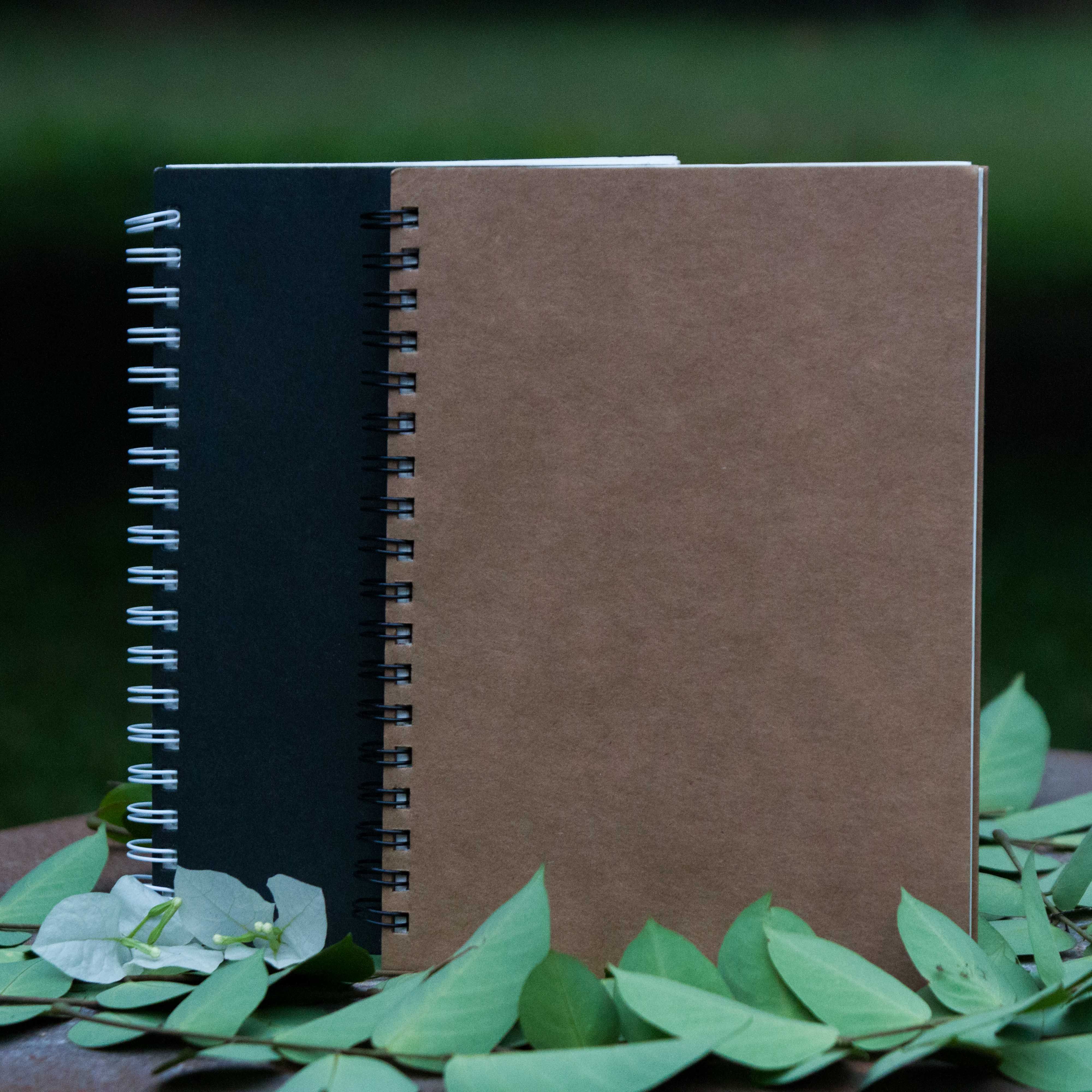 Executive Series Black & Kraft Spiral Notebook 2-Pack