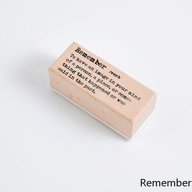 Vintage English Dictionary Series Wood Stamp DIY Wooden Rubber Stamps for Scrapbooking Stationery Scrapbooking Standard Stamp