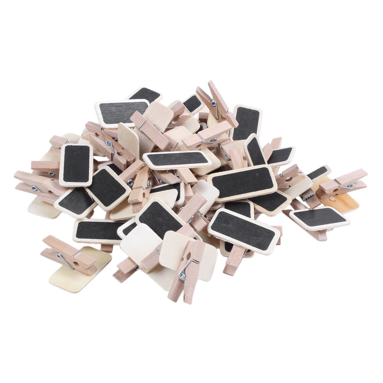 50 Mini blackboard wood message slate rectangle clip clip panel card memos label brand price place number table Exquisite Product
