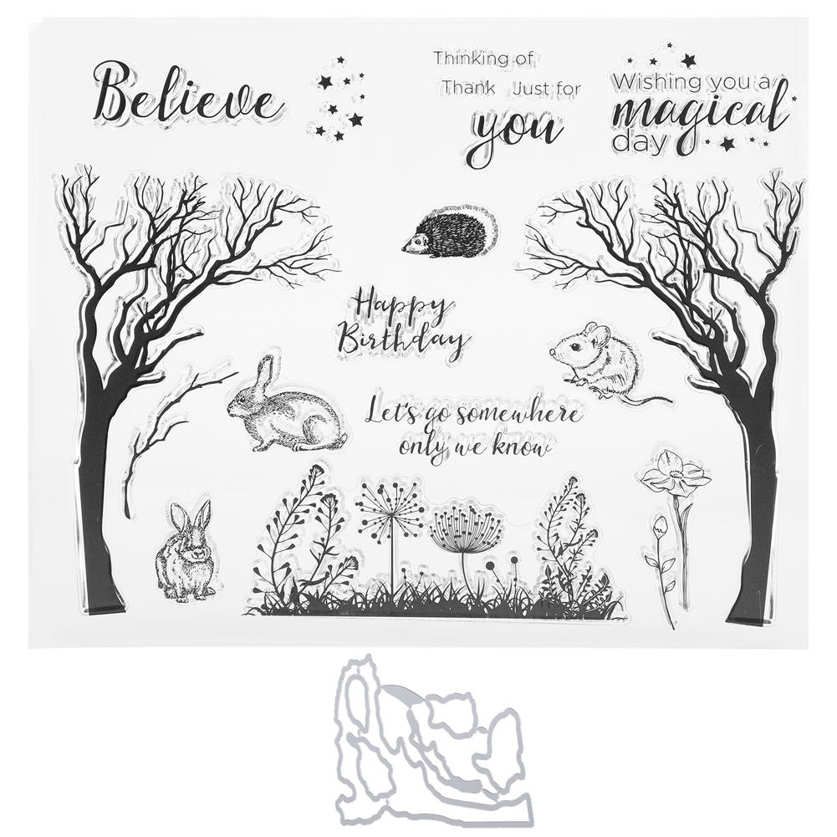 TPR Stamp Clear Transparent Rectangular for DIY Scrapbook Photo Album Diary Greeting Card
