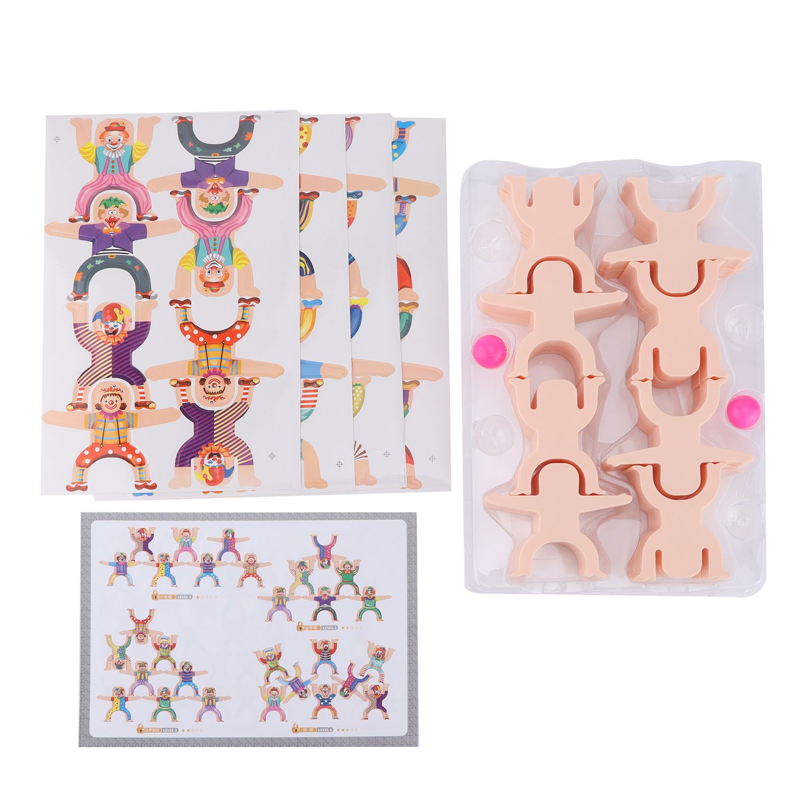 Plastic Villain Stacking Games Balancing Building Block Toy Early Education Toys