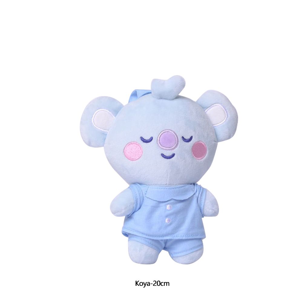 summerflowers 10cm/20cm KPOP BT21 BTS Soft Plush  Pajamas Design Plush Keychain Bag Pendant Key Ring Stuffed Cartoon  Gift Tata Cooky Chimmy Koya Shooky Mang RJ