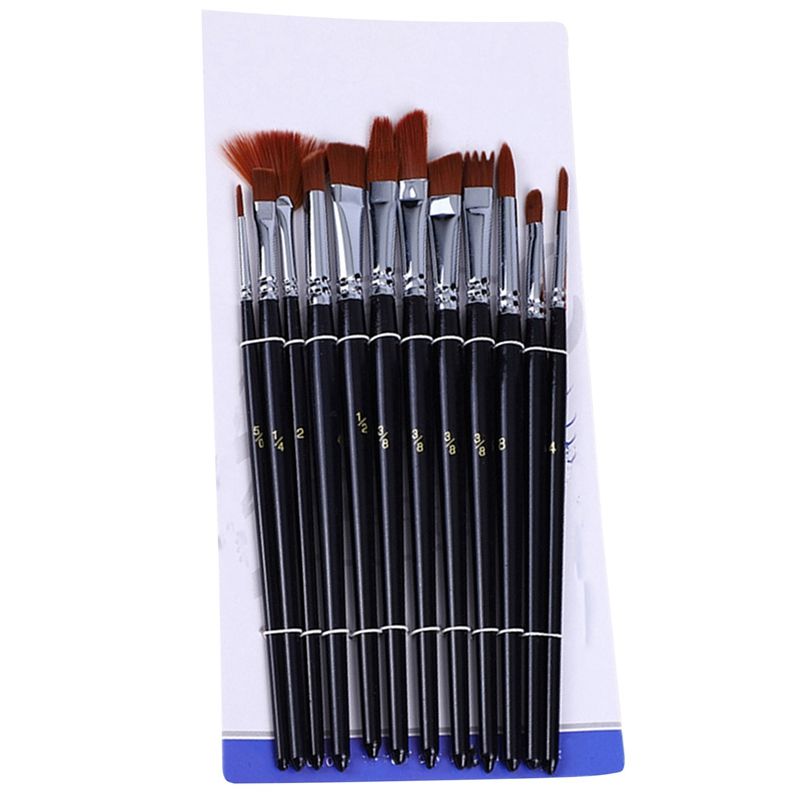 24PCS Oil Paintbrush Copper Tube Aluminum Tube Nylon Hair Gouache Watercolor Paintbrush DIY Painting Tools