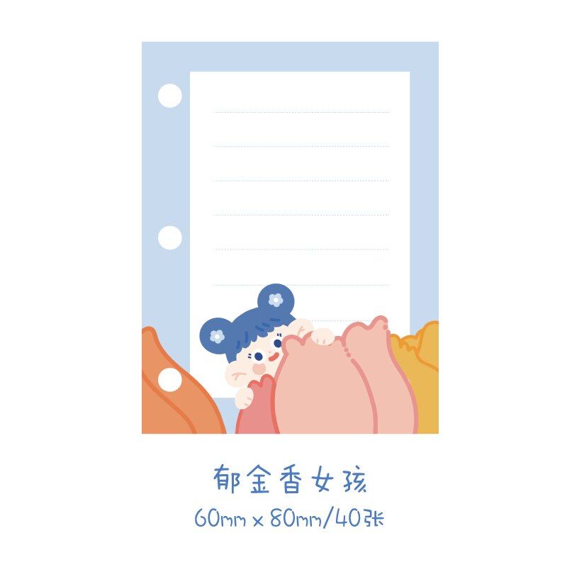Mini 3 Ring Binder Inner Page 40 Sheets Refill Diary Hand Book Korean Stationery Journal Scrapbooking School Supplies