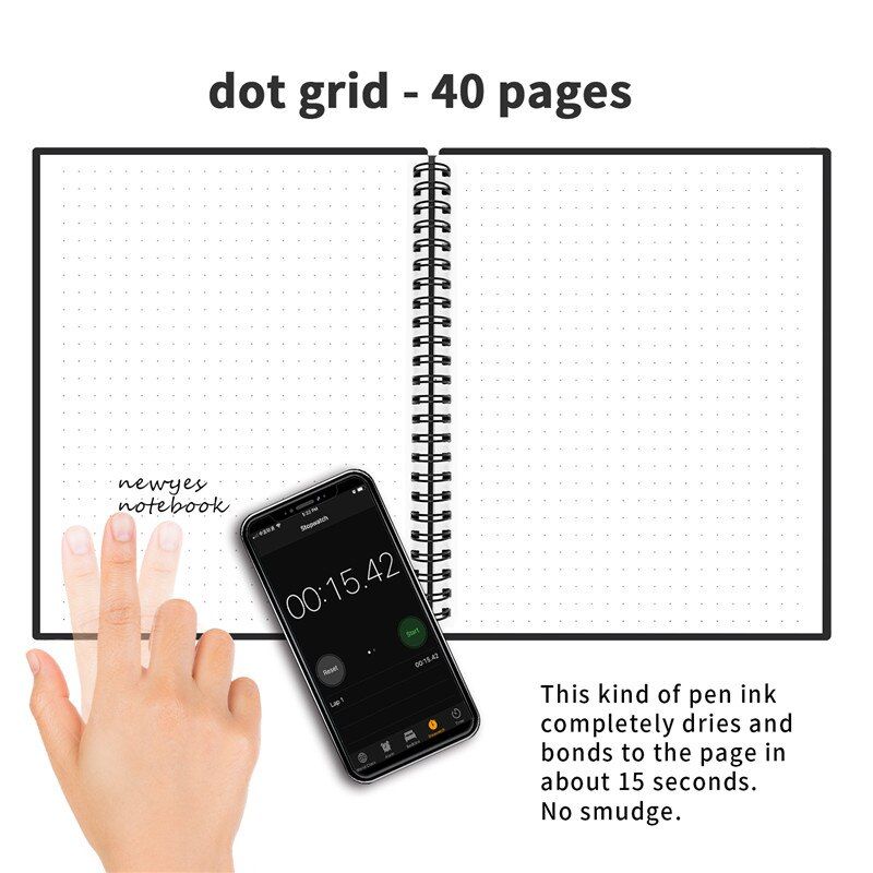 YES A6 size Smart Reusable Erasable Notebook Microwave Wave Cloud Erase Notepad Note Pad Lined With Pen save paper