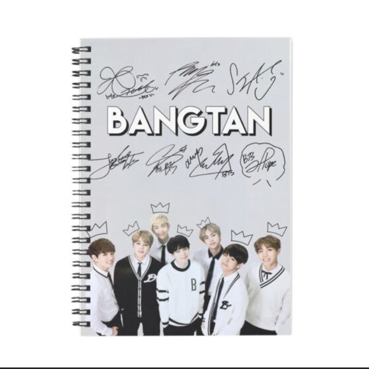 Hd Print Waterproof Bts Notebook Double Spiral 200 Pages - Notebook
