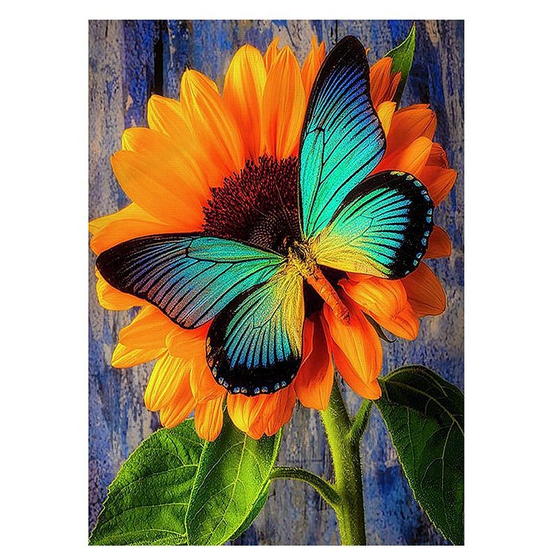 Round Diamond Full Diamond Painting Set DIY Set Living Room Kitchen Decoration Butterfly Sunflower