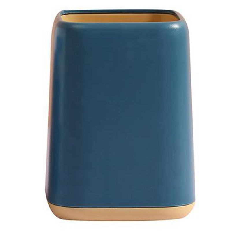 Desk Pen Holder, Two-Tone Cute Makeup Brush Holder, Durable Desktop Storage Organizer Stationery Caddy(Blue,1 PCS)
