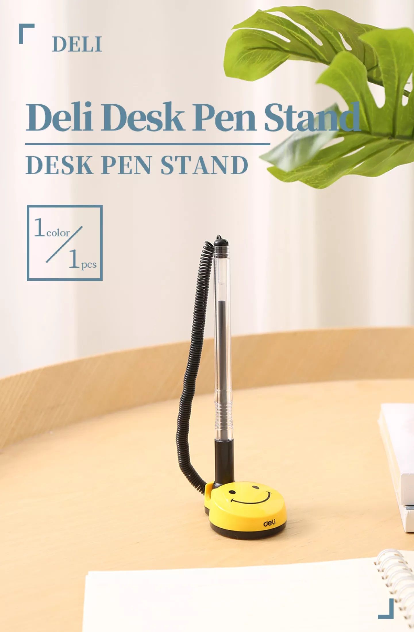 Deli E6793 Desk Pen Stand Easily Access 18° Rotatable Design 1Piece