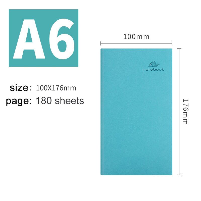 RuiZe A6 pocket notebook diary stationery small note book agenda 2020 office school supplies thick paper notebook 180 sheets