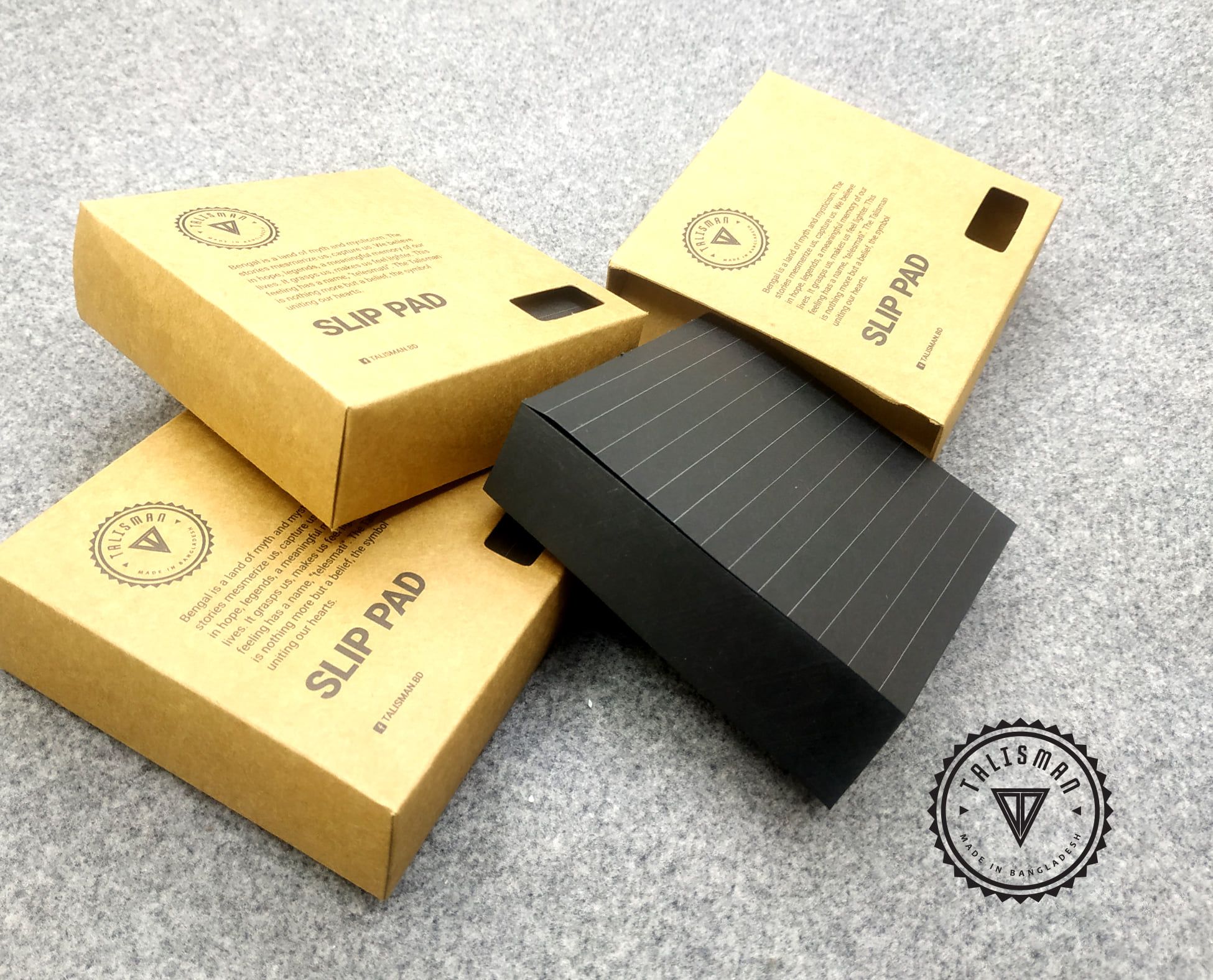 Tear Off Notepad (Slip Pad) - Black Paper (Lined Pages)_1 box