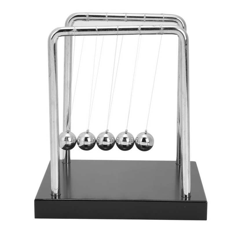 Balance Ball Wooden Base Newton's Cradle Balls Pendulum Desk Kids Educational Toys Desktop Decor