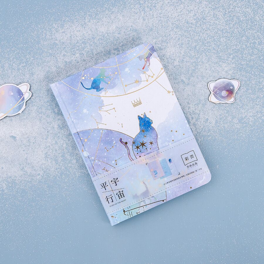 MINKYS 112 Sheets Parallel Universe Notebook Journals Bullet Agenda Planner Daily Notepad Kawaii School Stationery