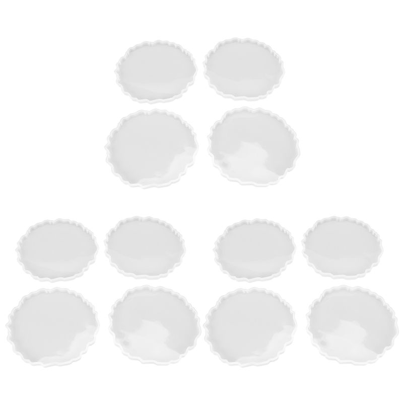 12 Pcs Silicone Agate Coaster Resin Casting Making Mold,Coaster Epoxy Molds Craft DIY, Home Decoration