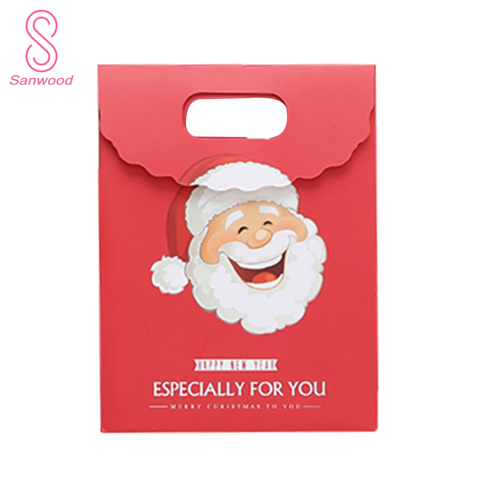 Exquisite Paper Creative Santa Claus Pattern Gift Bag Christmas Style Gift Pouch for Home