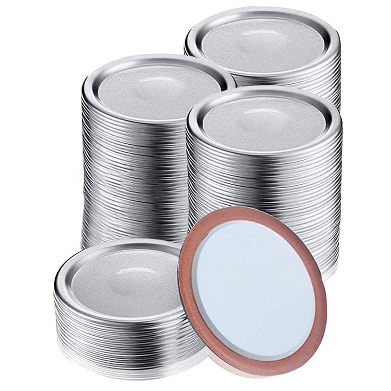 70 Pieces of Wide-Mouth Jar Lids, Suitable for Split Lids for Mason Jars, Leak-Proof, Safety Lids, with Silicone Seal