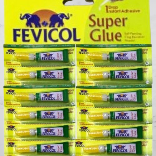 Fevicol Super Glue 12 Piece -1 Pata (Vertical 3 gm Pack) -36 gm