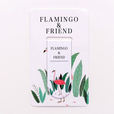 1 pcs cute flamingo magnetic force bookmark material escolar magnetic bookmarks for book stationery school supplies papelaria