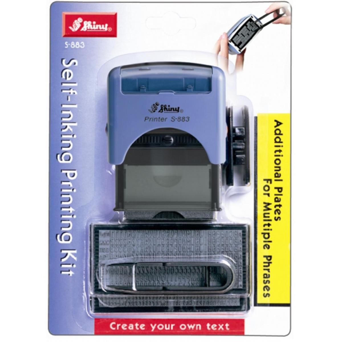 Shiny S 883 Self Inking Custom Text Printing Kit Rubber Stamp