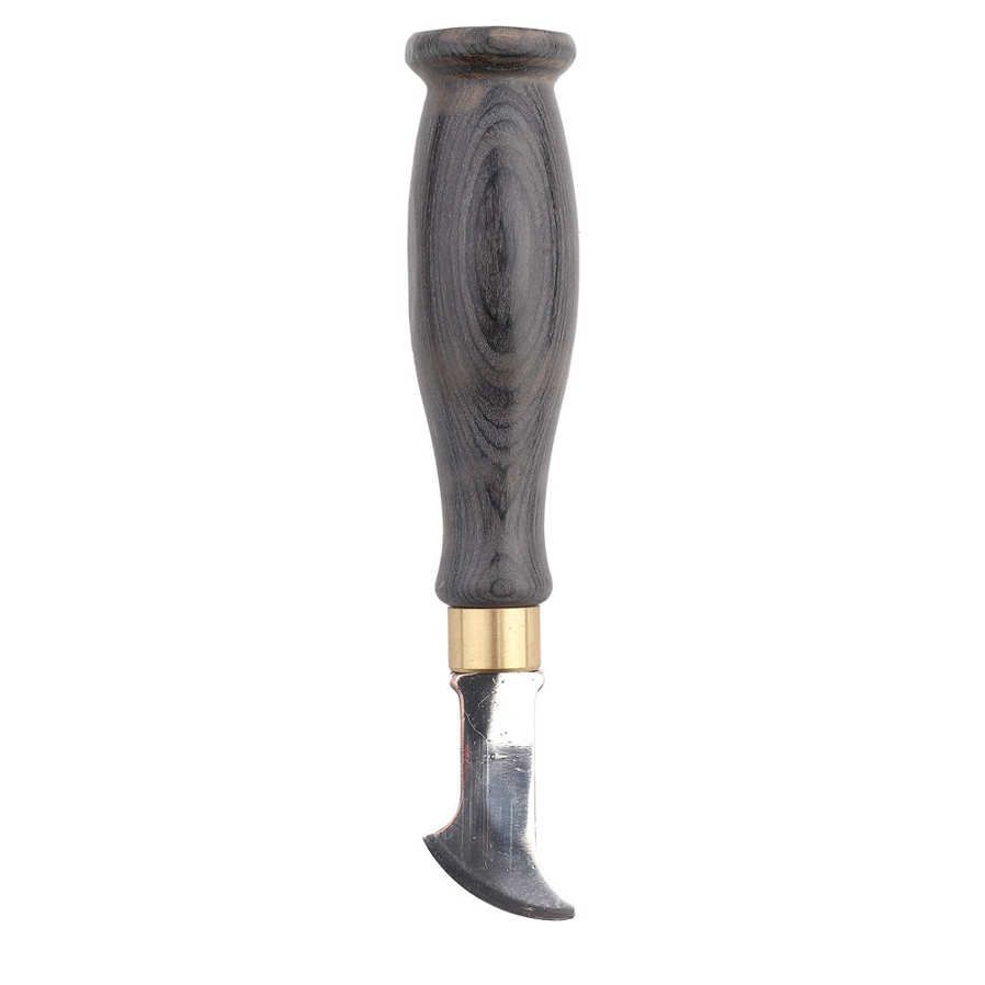 Fan-Shaped Edge Creaser Sandalwood Handle Leather Marking Craft DIY Tool