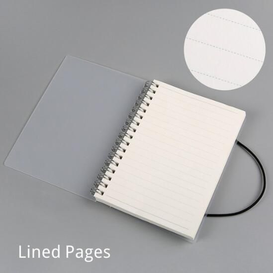 Hot A5/A6/B5 Transparent Frosted Notebook Line/Dotted/Grid/Blank Pages Coil Notebook PVC Cover Office School Stationery