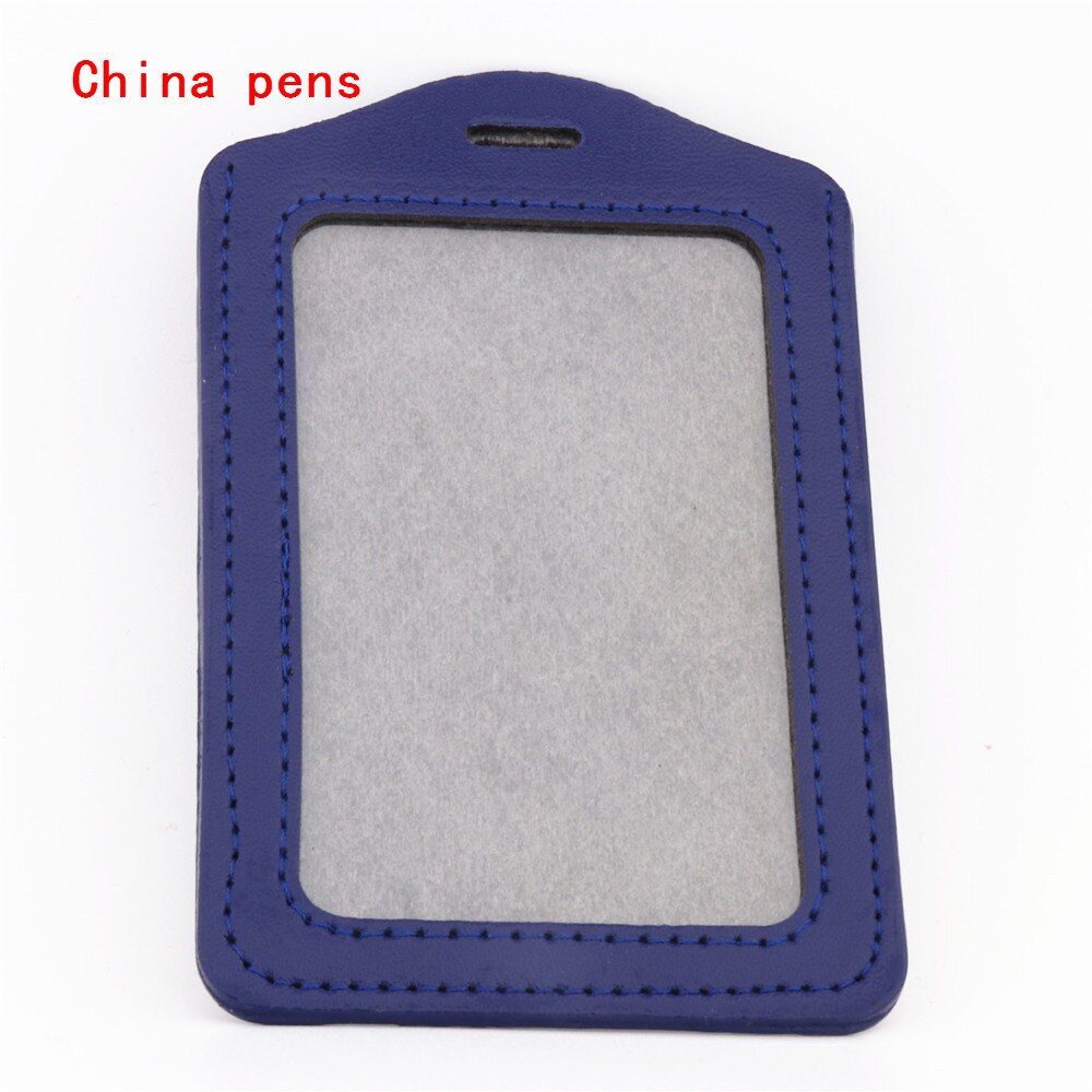 High quality  616 Leather card sleeve ID Badge  Bank Credit Card Badge Holder Reels Key Ring Chain Clips School student office