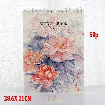 Retro Kraft Spiral Binding Blank page Graffiti Sketchbook Notebook Diary for Drawing Painting Graffiti Soft Cover Graduation(null)