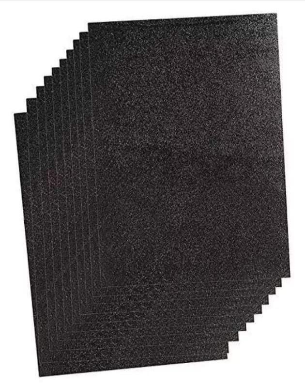 10 pcs set of Black Glitter Foam sticker Sheet-A4