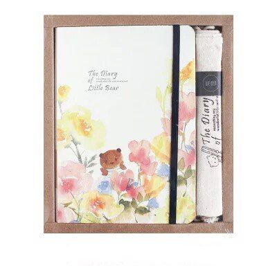 Cute cat Animal Scenery Dotted school office Notebook  Cloth bag Journal Diary Agenda Planner Blank line grid Gift Notepad