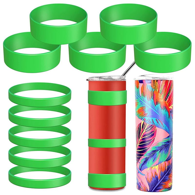 Silicone Bands for Sublimation Tumbler - Elastic Sublimation Paper Holder Ring Bands Prevent Ghosting Sublimation