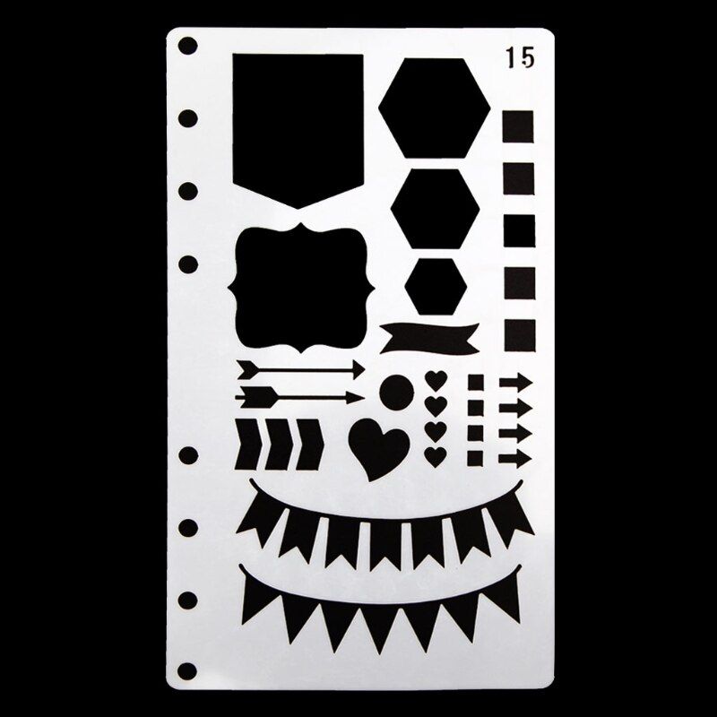 DIY Craft Drawing Template Bullet Journal Stencil Plastic Planner Drawing Model Diary Decor A6 Notebook