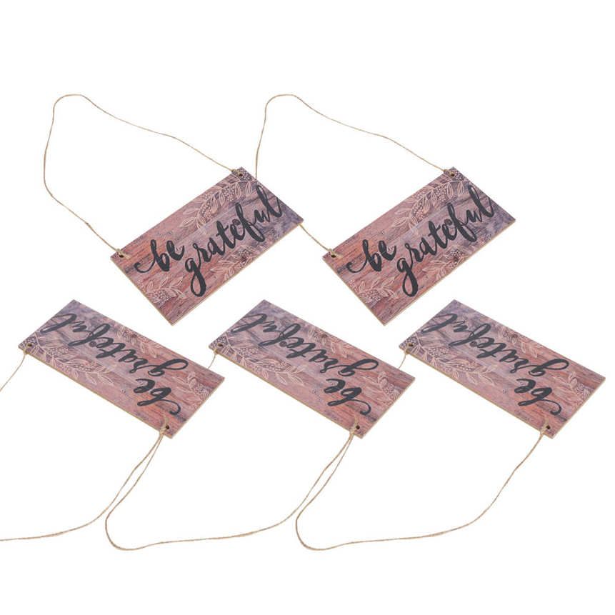 Limeng La 5 Set Wooden Letter Plaque Door Wall Decor Front Porch Shop Holiday Decoration Hanging Pendant